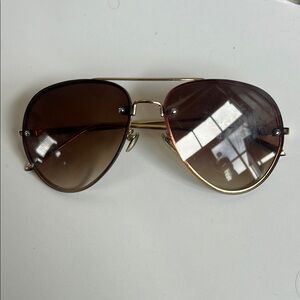Gold Aviator Sunglasses